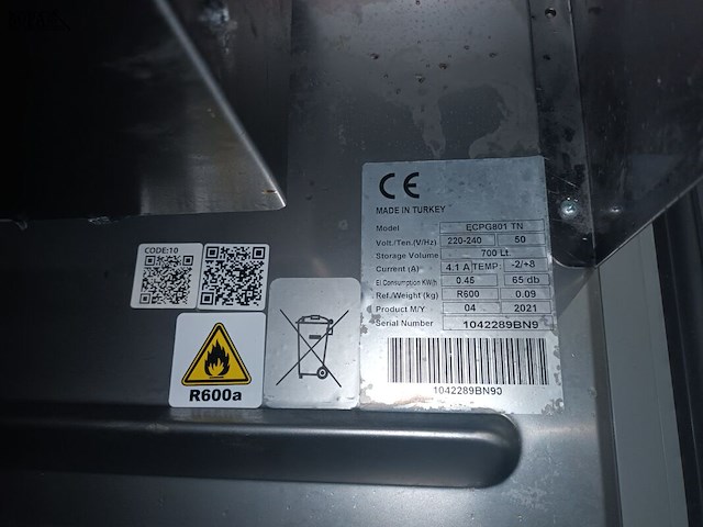 Lot 121 - topcold rvs koelkast - afbeelding 5 van  5