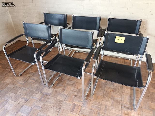 Lot 121 - vintage sledestoel. 6 stuks - afbeelding 1 van  9
