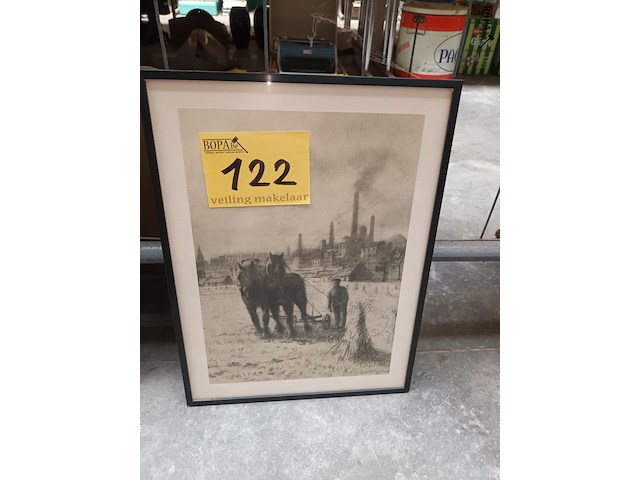 Lot 122 - kader boerenpaarden - afbeelding 1 van  3