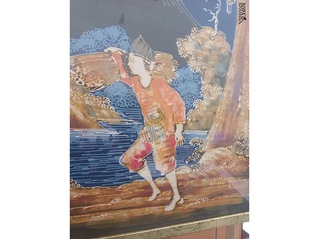 Lot 122 - kader man met rietbundel - afbeelding 2 van  3