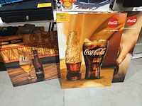 Lot 122 - reclame borden cola en omer. 3 stuks - afbeelding 1 van  4