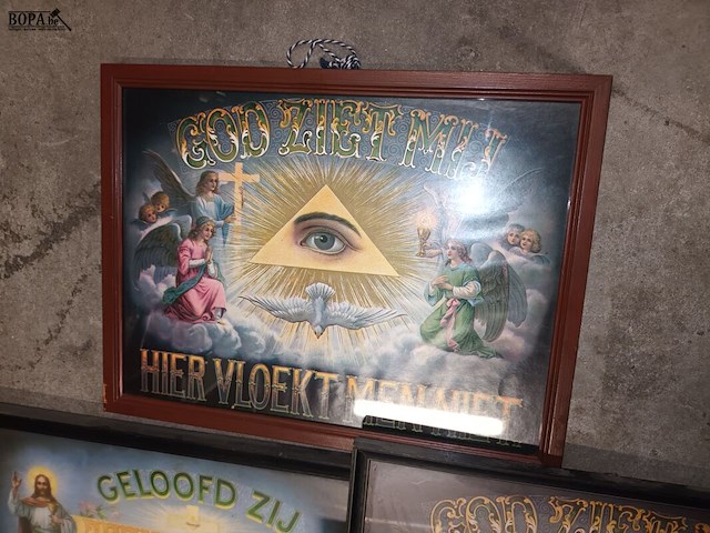 Lot 123 - religieuze kaders. 3 stuks - afbeelding 4 van  4