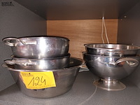 Lot 124 - inox mengkommen. 5 stuks - afbeelding 1 van  3