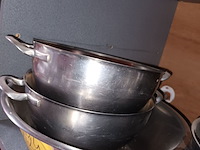 Lot 124 - inox mengkommen. 5 stuks - afbeelding 2 van  3