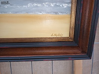 Lot 124 - schilderij zeezicht - afbeelding 2 van  3