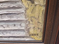 Lot 125 - schilderij straat met trappen - afbeelding 3 van  3