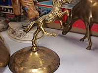 Lot 126 - decoratieve dieren in messing. 4 stuks - afbeelding 4 van  5