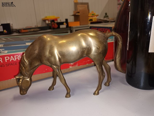 Lot 126 - decoratieve dieren in messing. 4 stuks - afbeelding 5 van  5