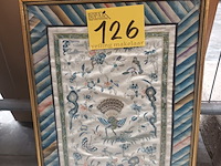 Lot 126 - kader vogel, vlinders en bloemen - afbeelding 1 van  3
