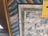 Lot 126 - kader vogel, vlinders en bloemen - afbeelding 3 van  3