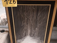 Lot 126 - schilderij boslandschap - afbeelding 1 van  2