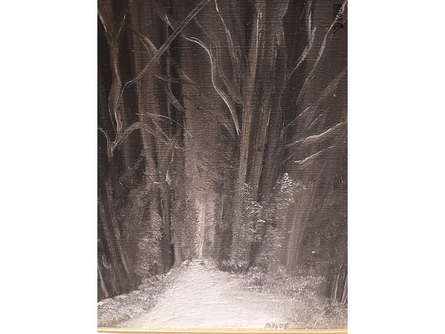 Lot 126 - schilderij boslandschap - afbeelding 2 van  2