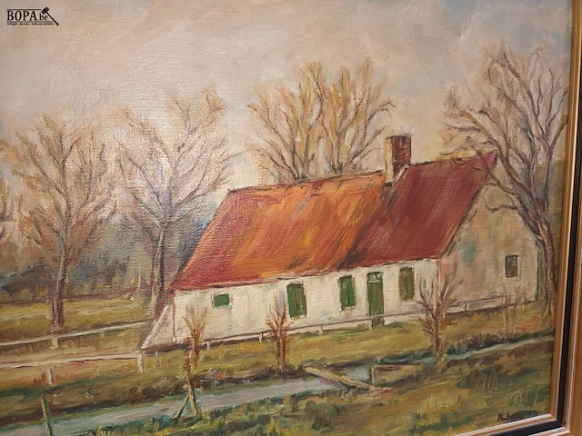 Lot 126 - schilderij hoeve - afbeelding 2 van  3