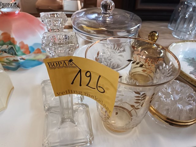 Lot 126 - vintage glas deco. 6 stuks - afbeelding 1 van  5
