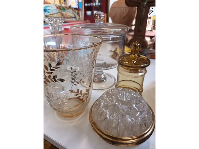 Lot 126 - vintage glas deco. 6 stuks - afbeelding 2 van  5