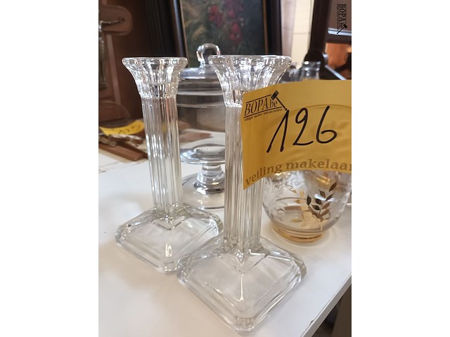 Lot 126 - vintage glas deco. 6 stuks - afbeelding 3 van  5