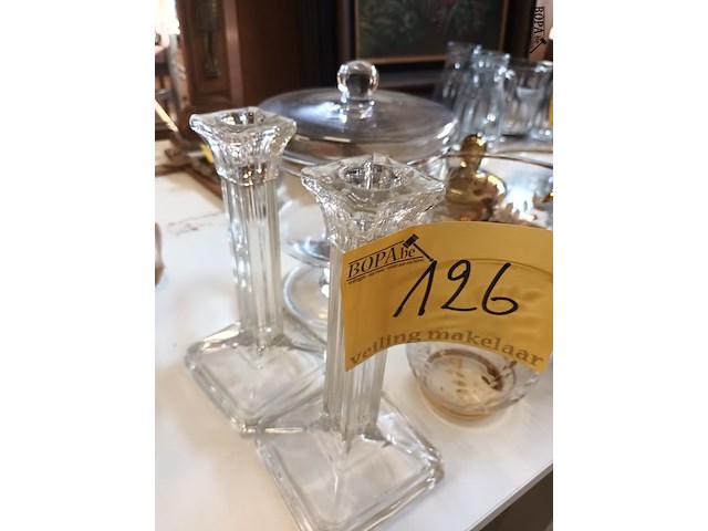 Lot 126 - vintage glas deco. 6 stuks - afbeelding 5 van  5
