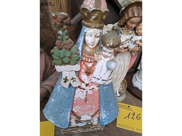 Lot 127 - antieke christusbuste balestre depose 5018 en mariabeeld - afbeelding 3 van  4