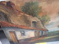 Lot 127 - schilderij landelijke woning - afbeelding 4 van  4