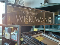Lot 127 - vintage metalen displayrek merk wiskeman en weckpot - afbeelding 3 van  4