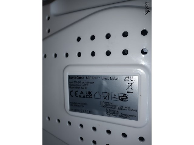 Lot 128 - broodbakmachine en keukenweegschaal - afbeelding 6 van  6