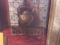 Lot 128 - kader vrouw aan de haard - afbeelding 3 van  3