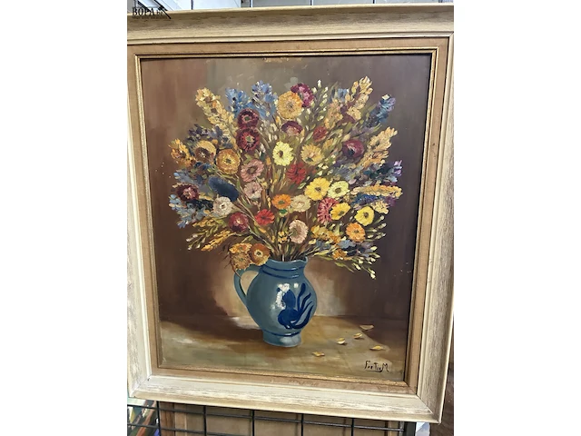 Lot 128 - klassiek olieverfschilderij get. - afbeelding 2 van  3