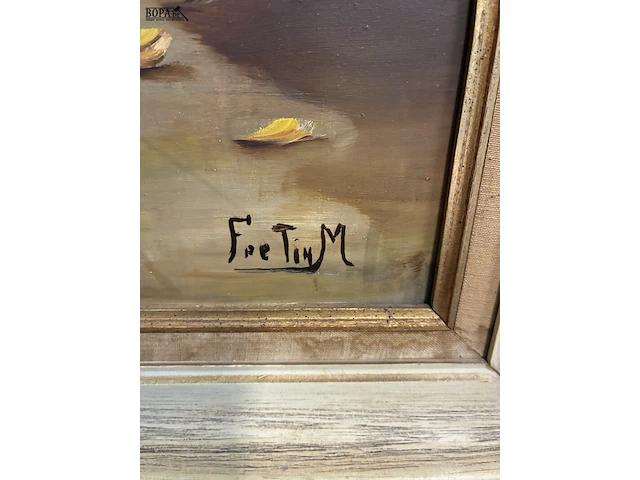 Lot 128 - klassiek olieverfschilderij get. - afbeelding 3 van  3