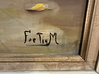 Lot 128 - klassiek olieverfschilderij get. - afbeelding 3 van  3