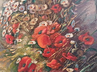 Lot 128 - schilderij klaprozen - afbeelding 3 van  4