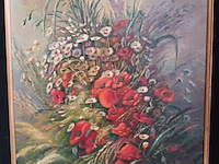 Lot 128 - schilderij klaprozen - afbeelding 4 van  4