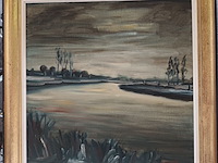 Lot 128 - schilderij rivier - afbeelding 1 van  3