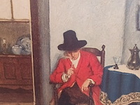 Lot 129 - kader man met pijp - afbeelding 2 van  3