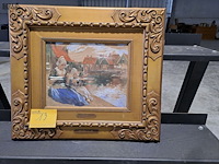 Lot 13 - afbeelding - moeder en kind aan het water - in reliëfkader