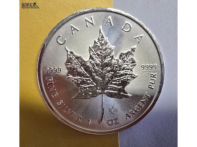 Lot 13 - canada maple zilveren munten (2022) (2 stuks) - afbeelding 1 van  4