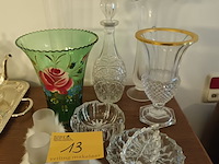 Lot 13 - glaswerk en kristal. 11 stuks - afbeelding 1 van  5