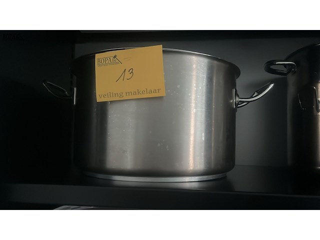 Lot 13 - kookpot inox - 2 stuks - afbeelding 1 van  2