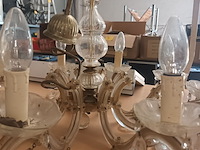 Lot 130 - glazen luster met kristallen - afbeelding 3 van  3