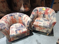 Lot 130 - kuipstoelen union jack. 9 stuks - afbeelding 1 van  5