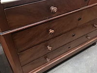 Lot 130 - ladekast met marmer en spiegel - afbeelding 3 van  6