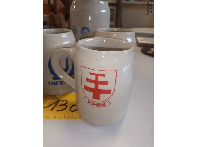 Lot 130 - reclame bierpotten. 4 stuks - afbeelding 4 van  4