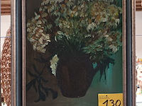 Lot 130 - schilderij bloemen - afbeelding 1 van  4