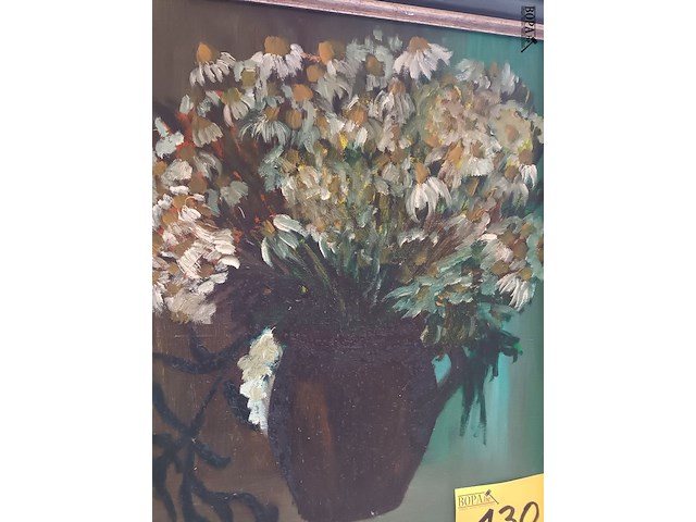 Lot 130 - schilderij bloemen - afbeelding 2 van  4