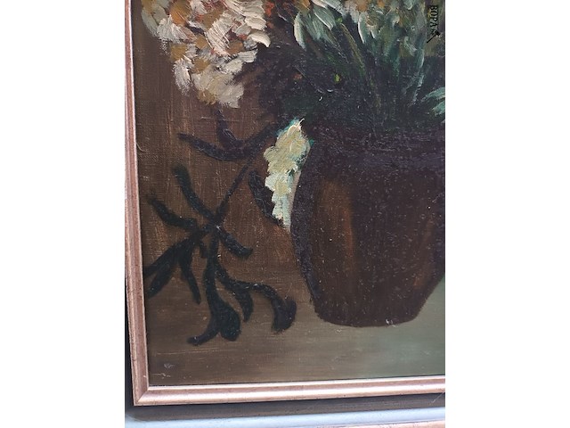Lot 130 - schilderij bloemen - afbeelding 3 van  4