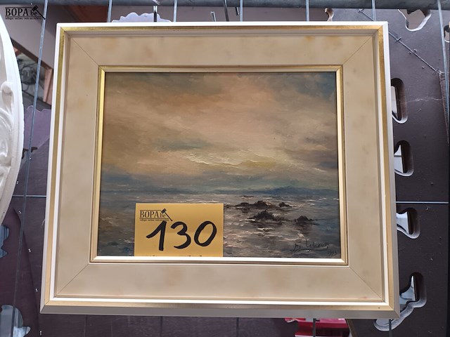 Lot 130 - schilderij zeezicht - afbeelding 1 van  2