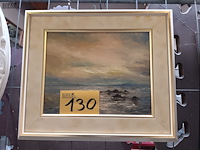 Lot 130 - schilderij zeezicht - afbeelding 1 van  2