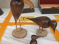 Lot 130 - vintage vogels in hout. 3 stuks