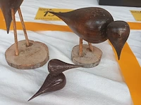 Lot 130 - vintage vogels in hout. 3 stuks - afbeelding 3 van  3