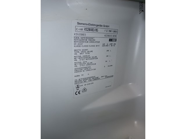 Lot 131 - koel/vries combinatie siemens - afbeelding 3 van  3