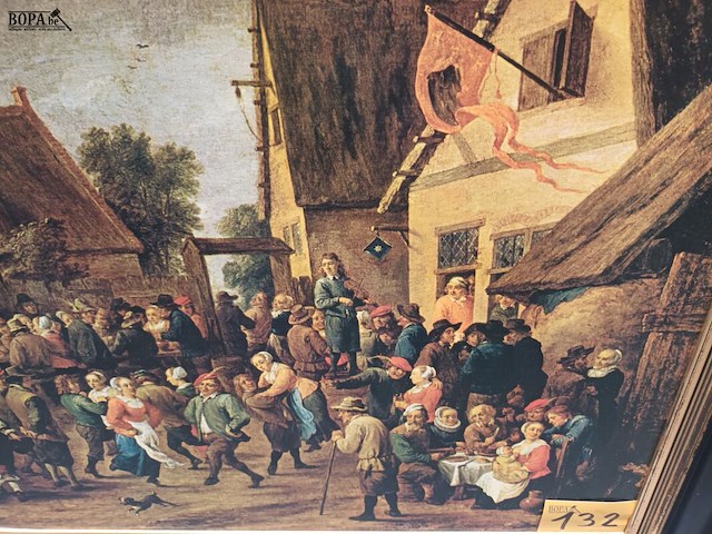 Lot 132 - kader met reproductie - afbeelding 2 van  5